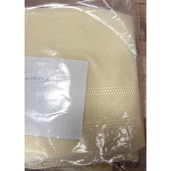 4 Handmade Placemats Natural Woven Textile For Cross Stitch Beige Set - Picture 2 of 2